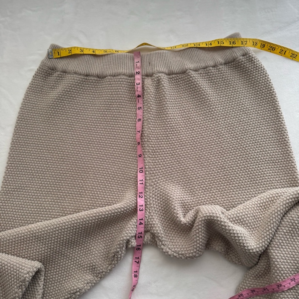 Free People Beach Hailee Cardi Pants XL in Peyote High Rise Jogger Style Knit - Picture 7 of 8